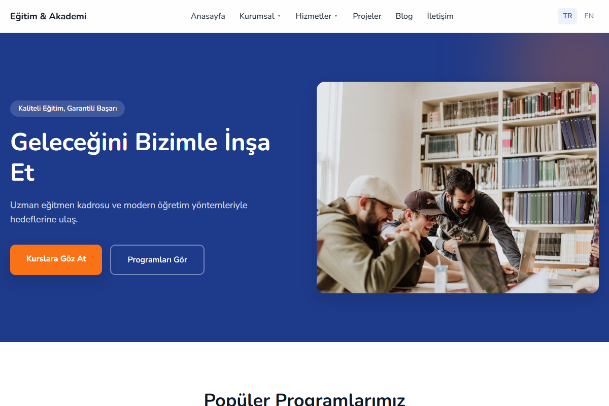 Eğitim & Akademi teması