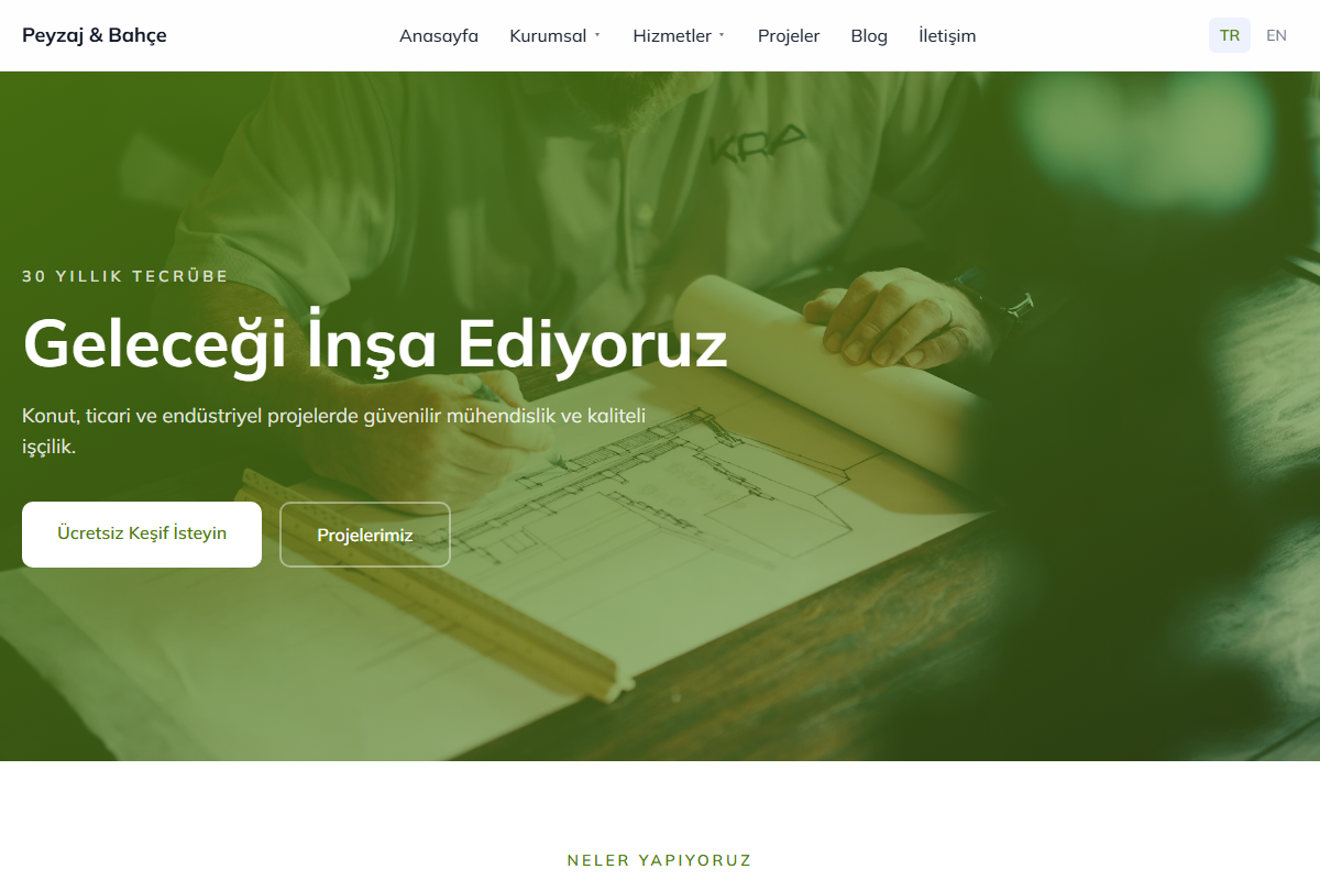 Peyzaj & Bahçe teması