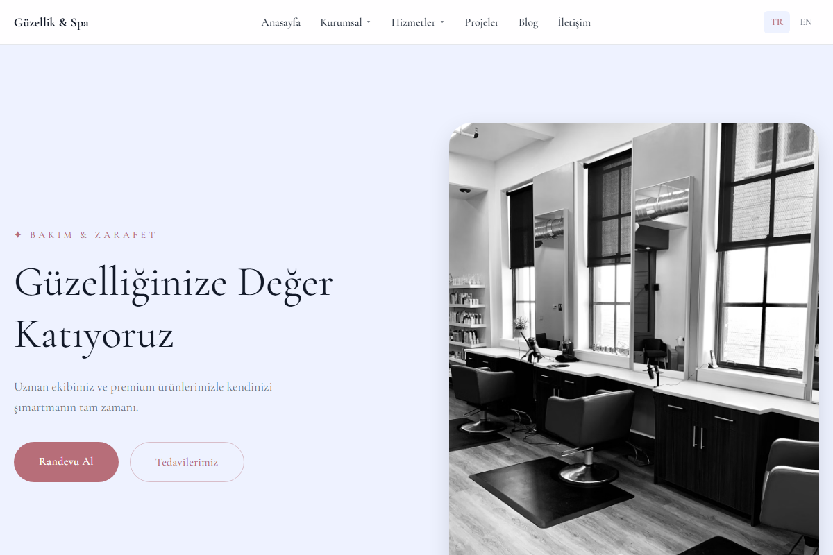 Güzellik & Spa teması