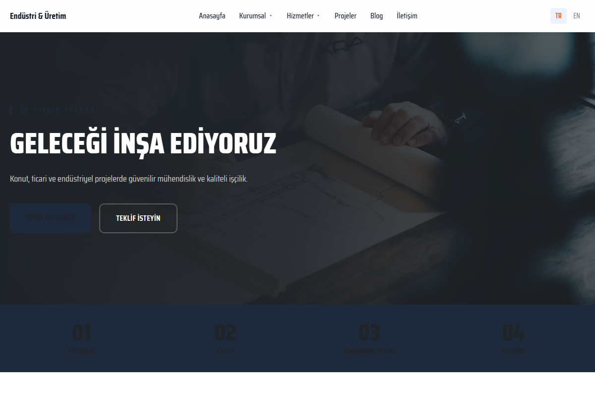 Endüstri & Üretim teması