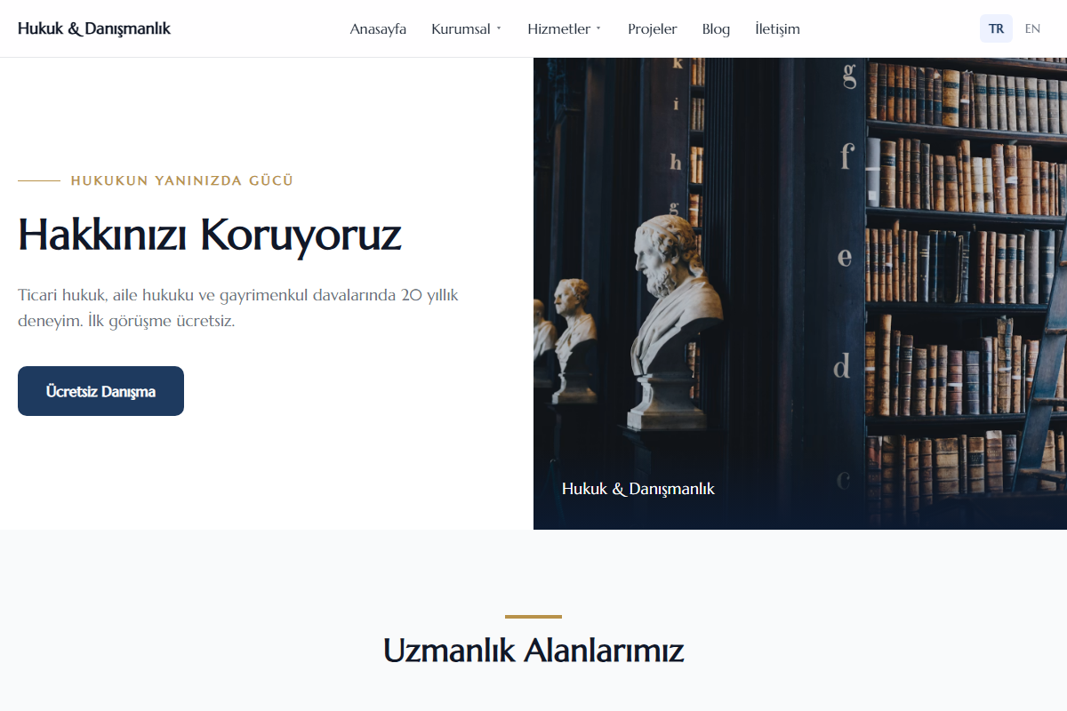Hukuk & Danışmanlık teması