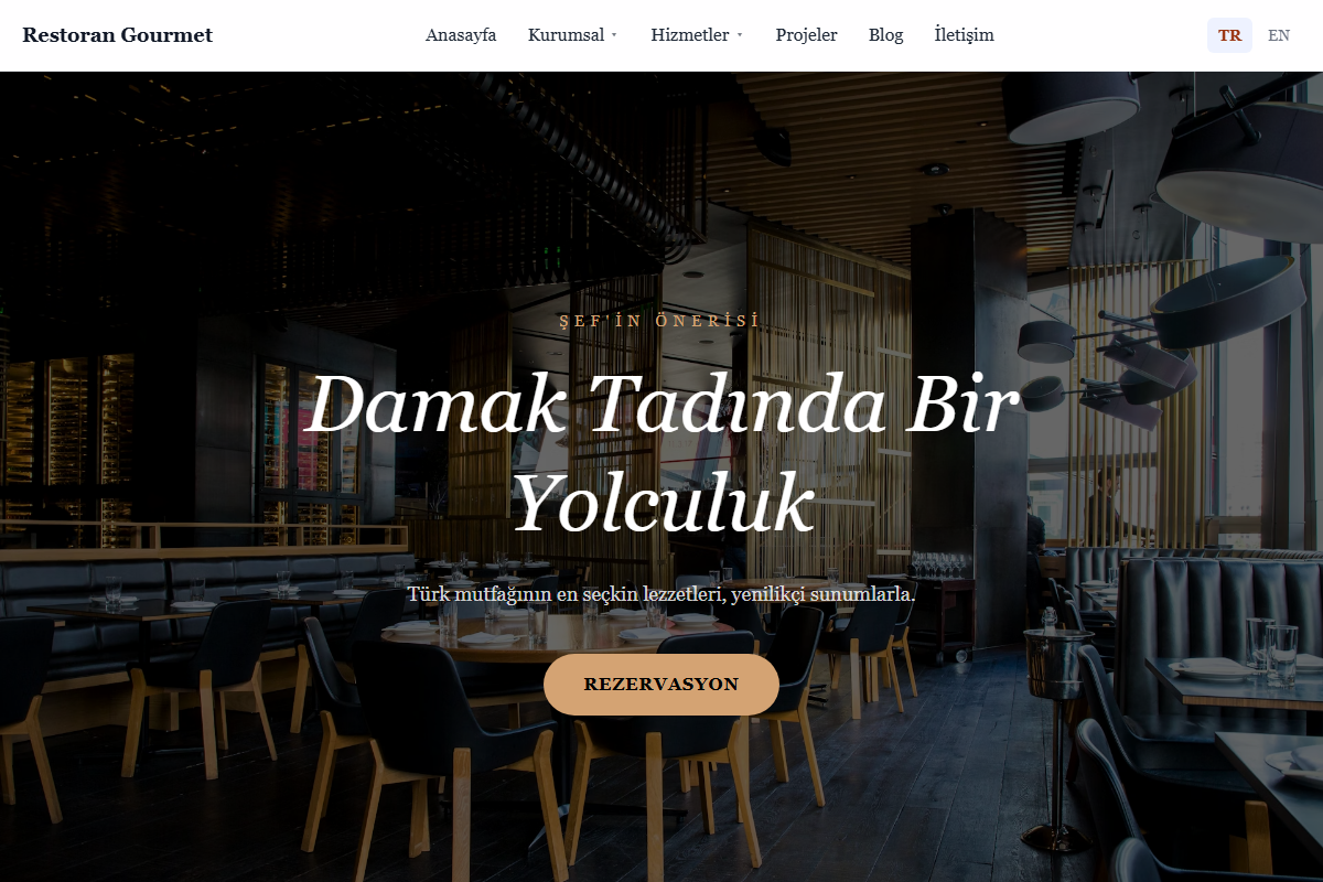 Restoran Gourmet teması