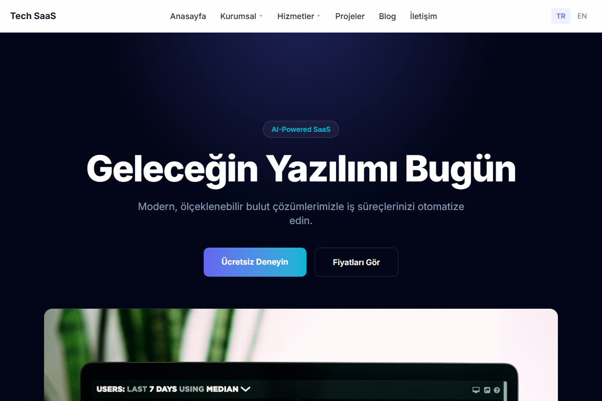 Tech SaaS teması