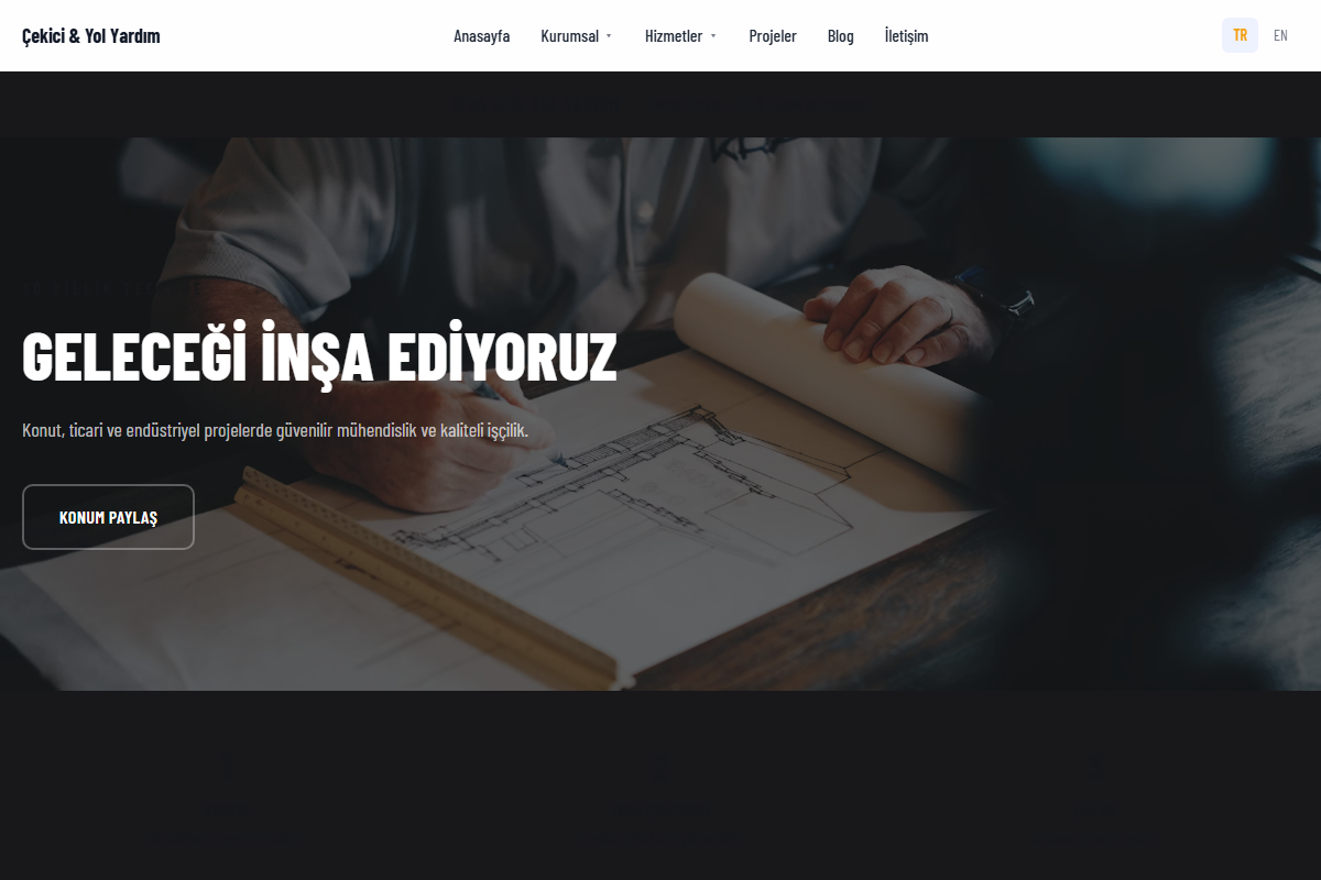Çekici & Yol Yardım teması